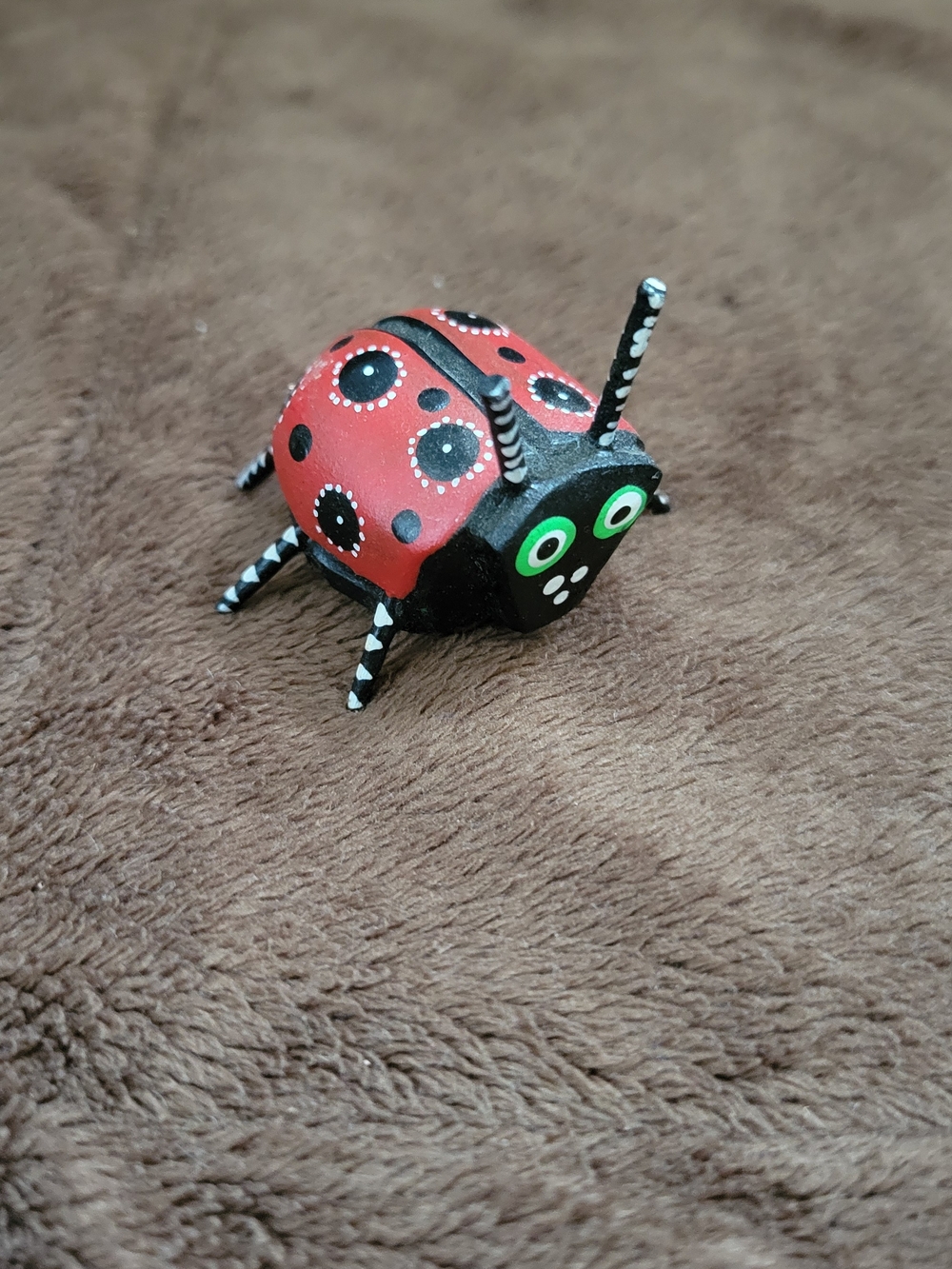 Alebrije Lady Bug Wood Carved Hand Painted Mexican Spirit Animal Oaxaca